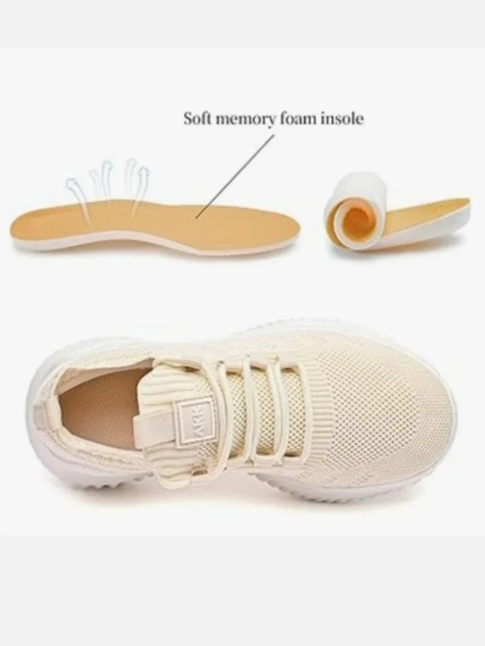 AKK Women's Athletic Walking Shoes Slip On Memory Foam Lightweight Comfortable